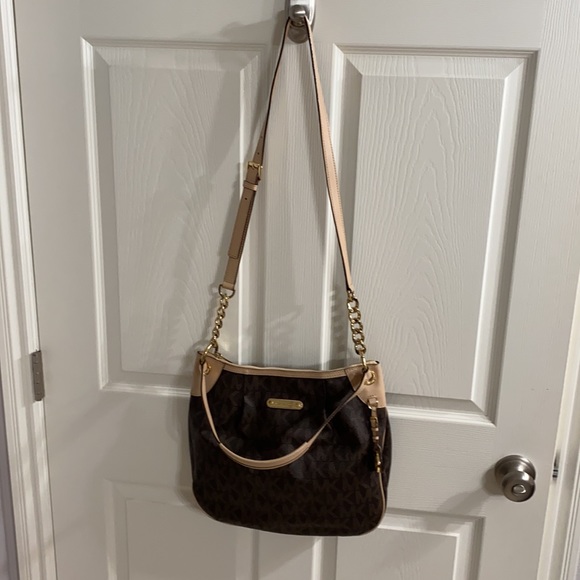 Michael Kors MICHAEL brown MK bag with two straps NWOT - Picture 4 of 10